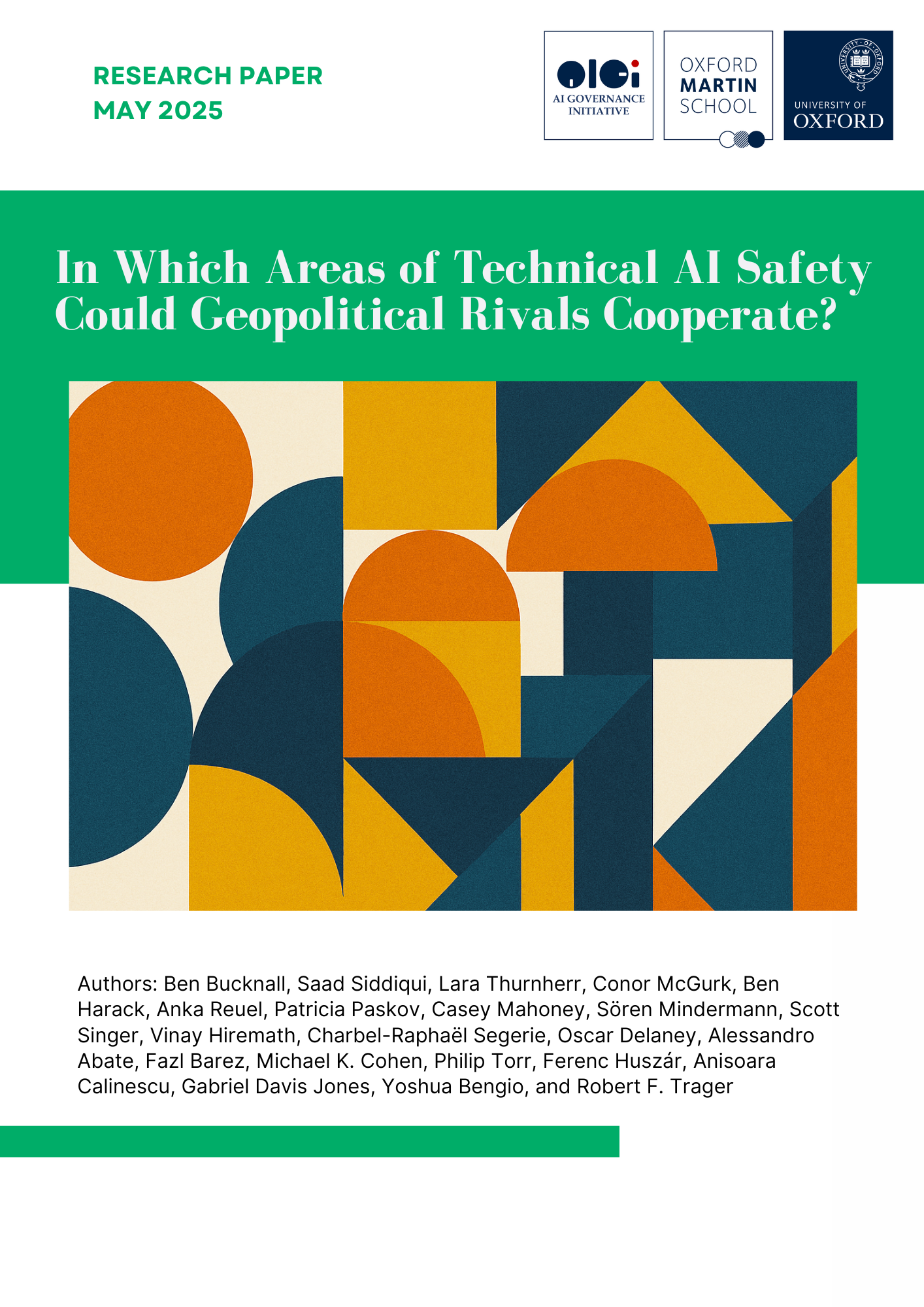 In Which Areas of Technical AI Safety Could Geopolitical Rivals Cooperate?