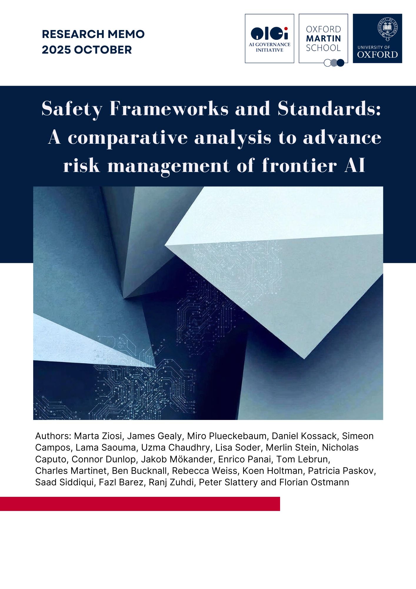 Image for Safety Frameworks and Standards:  A comparative analysis to advance risk management of frontier AI